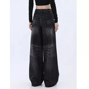 Jeans Personalizados para Mujer, Bolsillos Casuales, Pantalones de Algodón de Pierna Recta, Jeans Apilados - Product Image 4