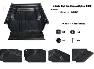 Couverture de revêtement de lit de cargaison de queue arrière de camionnette pour Nissan Mitsubishi Tacoma Triton Tundra HILUX <span class=keywords><strong>Silverado</strong></span> F150 GMC Amarok Ram 1500 - Product Image 5