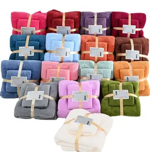 Роскошные подарки для женщин, супермягкое быстросохнущее многоцветное домашнее банное полотенце из кораллового флиса и микрофибры