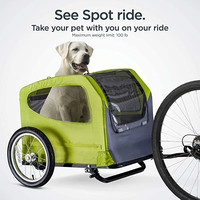Remorque vélo pour animaux de compagnie, 2 en 1, poussette, chariot, porte-vélo