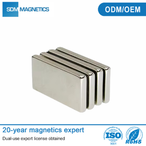 <span class=keywords><strong>Magnete</strong></span> Permanente al Neodimio SDM N52 40x20x10mm, Forma a Blocco Rivestita, Personalizzabile per Uso Industriale - Product Image 6