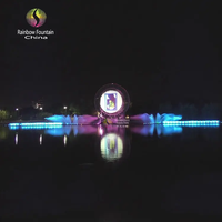 Fontaine Arc-en-ciel Personnalisée Niveau Guinness Fontaine Dansante Extérieure Musicale Flottante avec Éclairage Spectacle Holographique Multimédia
