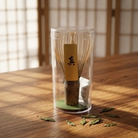 Ensemble de thé matcha japonais en gros, fouet et cuillère en bambou de qualité cérémonielle, fouet à matcha avec logo personnalisé, kit de thé matcha