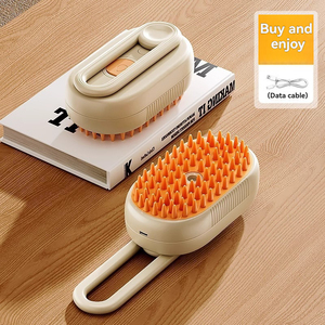 Peine de depilación para perros recargable plegable al por mayor, vaporizador para gatos, cepillo de autolimpieza de masaje 3 en 1 para mascotas - Product Image 6