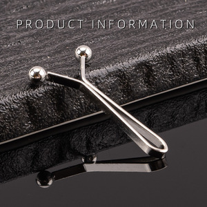 Clip de serrage en U, simple, doré, argenté et noir, avec boule en acier pour ajustement de vêtements, boucle de fixation de ceinture en métal - Product Image 3
