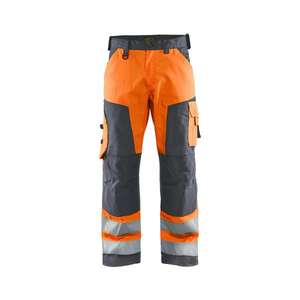 BLAKLADER - 156618115396D116 Pantalon haute visibilité sans poches à clous Orange/Gris moyen-EAN 7330509746981 HI-VIS WORKWEAR - Product Image 1