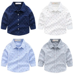 Boy Clothing Polka Dot Cotton Long-sleeved 3 to 8 Bowler Applique Shirt of <strong>China</strong> <strong>Top</strong> <strong>Ten</strong> <strong>Selling</strong> <strong>Products</strong> - Product Image 1