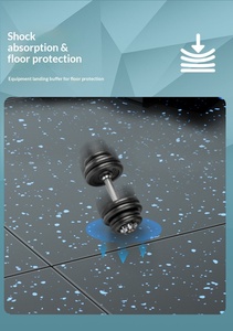 Alfombra de Gimnasio de Caucho EPDM de 20 mm, Antivibración, Insonorizante y Absorbente de Impactos, <span class=keywords><strong>para</strong></span> Uso Doméstico, Lingxi, Venta al Por Mayor de Fábrica - Product Image 5