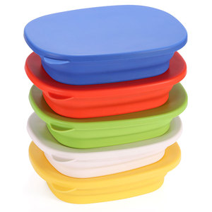 Custom Eco-friendly Collapsible Silicone Baby Food Storage Container With Lid