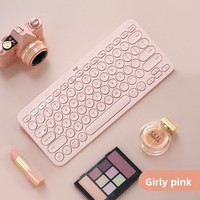 Nouveau clavier sans fil K390 BT - Design rose mignon et portable pour une utilisation sur ordinateur de bureau, au bureau et pour le jeu