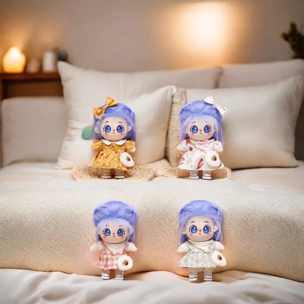 Bán Buôn Dễ Thương Trẻ Em Sang Trọng Trẻ Em Cô Gái Nhồi Bông Búp Bê Rag Quần Áo Sang Trọng Kawaii Sang Trọng 20Cm Làm Tay Bông Búp Bê