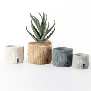Jute Fancy Pink Flower Pots Nordic without Saucer