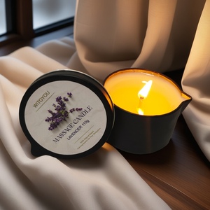 Huile Essentielle de Luxe 6oz, Huile de <span class=keywords><strong>Massage</strong></span> Spa, Bougie en Gros avec Pot en Étain à Bec Noir pour Pédicure Corporelle Sensuelle - Product Image 5