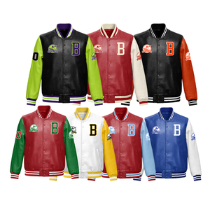 Giacca da Baseball Personalizzata per Uomo, Vendita Diretta dalla Fabbrica, Giacca Varsity Streetwear con Maniche in Pelle, Basso MOQ - Product Image 1