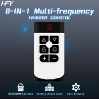 HFY HFY-TX0G Télécommande universelle 8-en-1 pour portail de garage, duplicateur de clé, 8 canaux, rechargeable, 433/315-915 MHz, arrêt automatique