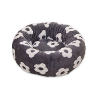 Soldes d'hiver : Lit pour chien en peluche, lit pour chat en forme de beignet moelleux, nid douillet pour animaux de compagnie pour la saison froide