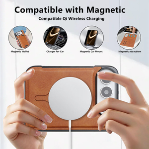 Funda Cartera de Cuero para iPhone Duo, Funda Protectora con Bloqueo RFID Magnético, Ranuras para Tarjetas, a Prueba de Golpes, Personalizable OEM/ODM - Product Image 3