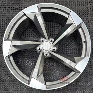 Jantes forgées gris brossé personnalisées à 5 branches 5x112 19 20 21 22 pouces pour <span class=keywords><strong>Audi</strong></span> <span class=keywords><strong>A3</strong></span> 8V A4 B8 B9 VW Golf Mk7 Passat B8 Tiguan - Product Image 4