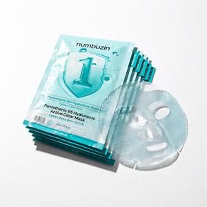 Mascarilla Facial Transparente Numbuzin con Pantoteno B5 y Ácido Hialurónico Activo, 28 ml, 10 Unidades, Hidratación y Claridad de la Piel - Product Image 1