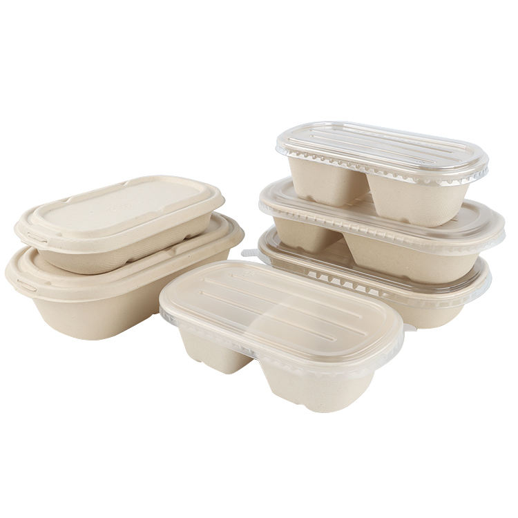 high quality disposable customized logo food lunch take away portable to go paper container
