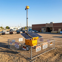 Tour de sécurité mobile avec caméra, tours de surveillance CCTV portables pour la surveillance des zones éloignées