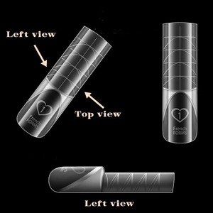 120 Unidades/Caja Moldes Duales Franceses Space de 15 Tamaños, Transparentes, para Extensión de Gel, Uso Profesional en Salón y <span class=keywords><strong>Manicura</strong></span> Casera DIY - Product Image 4