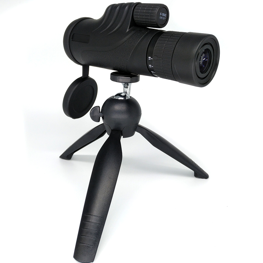 Хорошие отзывы HD монокуляр высокой мощности 10-30X42 с штативом для мобильного телефона