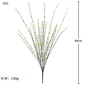 Nuevo Diseño <span class=keywords><strong>de</strong></span> Rama <span class=keywords><strong>de</strong></span> Sauce Plateado (<span class=keywords><strong>Salix</strong></span> Argyracea) en Jarrón, Decoración para el Hogar, Bodas, Navidad, Graduación, Pascua con Flores Artificiales - Product Image 5