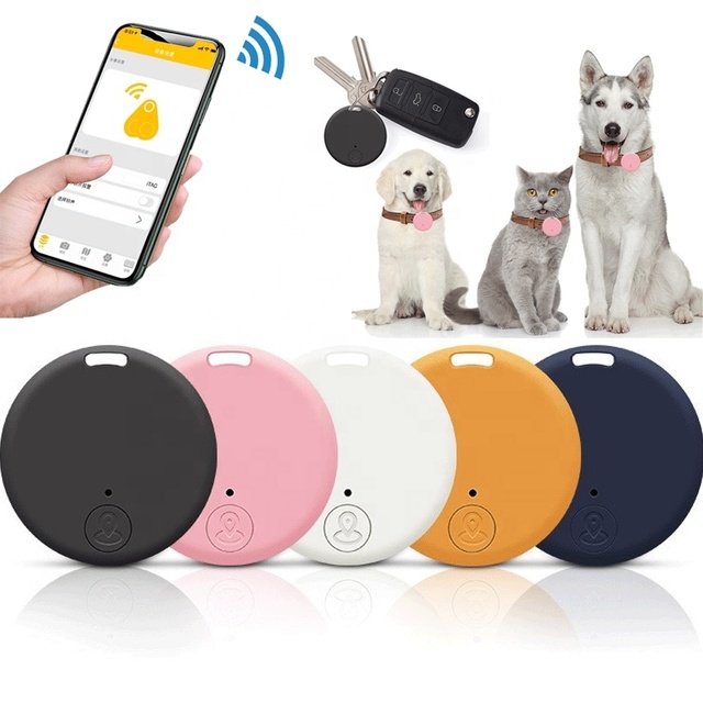 Mini Dog GPS Bluetooth 5.0 Tracker Anti Loss Circular for Pet 4g Wallet Intelligent Finder  Locator Tracking Device Dog Collar