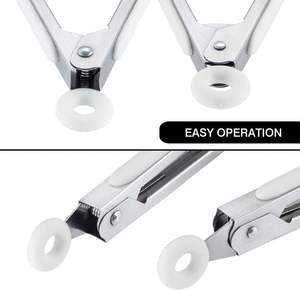 Pince alimentaire en silicone de qualité alimentaire pour cuisine, pain, steak, salade, pince de barbecue durable, 2 pinces de cuisson robustes à verrouillage pour grillades - Product Image 4