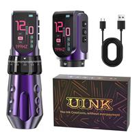 Stylo de tatouage sans fil avec moteur sans noyau à course réglable et aiguilles jetables pour maquillage permanent