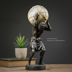 Sculpture antique grecque nordique en gros, statue en polyrésine de 16*16*42 cm, figurine d'<span class=keywords><strong>Atlas</strong></span> en résine pour la décoration moderne de la maison - Product Image 2