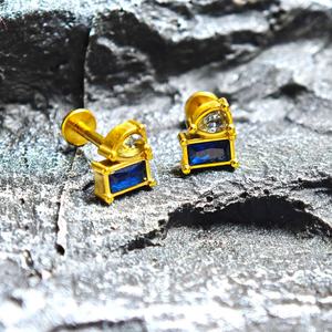 F136 <b>Titanium</b> Alloy <b>Stud</b> Earrings Inlaid Zircon Waterdrop Unisex Hot-selling Foreign Trade - Product Image 4