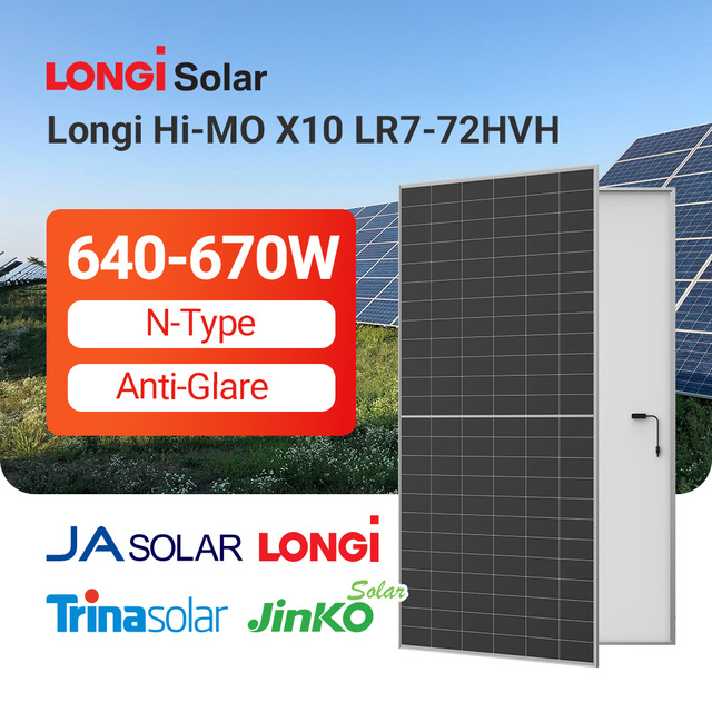 Longi IP68 Monocrystalline Solar Panels 670w 600w 620w Single-lass Home Use Solar Panel