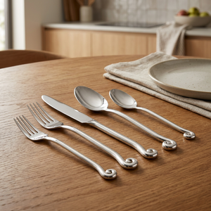 Ensemble de couverts en gros durable en acier inoxydable 18/10, finition poli miroir, réutilisable pour le camping en extérieur - Product Image 3