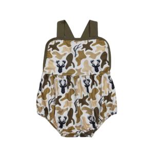 Mono de burbujas de camuflaje RTS Boutique para bebés, 95% algodón, elastano, tela estampada, para recién nacidos, venta al por mayor, para niños pequeños - Product Image 1