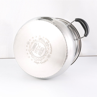 Cuisson personnalisée Cuisine Hôtel Commercial Restaurant Ustensiles de cuisine Grande marmite Grande capacité Marmite profonde en acier inoxydable en métal