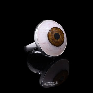 Anillo de mujer fino esmaltado bohemio de Plata de Ley 925, anillo de ojo de rodio con ajuste de bisel Vermeil eterno de color para fiesta y boda - Product Image 2