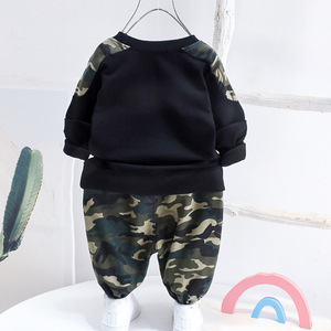 Vêtements pour enfants, vêtements à manches longues, pantalon et chemise camouflage pour garçons, ensemble de 2 pièces pour enfants - Product Image 2