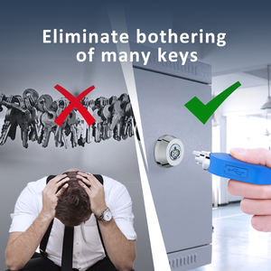 M5 One Electronic Key Unlock <span class=keywords><strong>Cylindre</strong></span> de <span class=keywords><strong>serrure</strong></span> à came passive multi-serrures pour équipement de stationnement Station de base télécom Porte d'entrepôt - Product Image 2