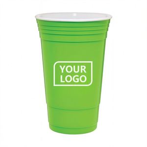 Gobelets en plastique PP jetables personnalisés de 16 oz avec logo de marque, réutilisables, pour Beer Pong, ensemble de gobelets de fête Beer Pong, gobelet rouge - Product Image 4