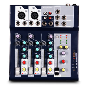 Console de mixage audio mini professionnelle 4 canaux avec interface USB, alimentation fantôme +48V pour enregistrement sur PC - Product Image 1