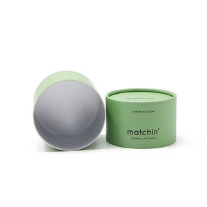 Custom Printed Eco-Friendly Food Grade Albumen Powder Paperboard Cylinder <b>Box</b> for Matcha Powder Gummies Pills - Product Image 4