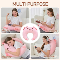 Coussin de lecture et de crochetage en peluche pour ordinateur portable, accessoire de jeu mignon, coussin de soutien doux pour les bras pour tablette/iPad