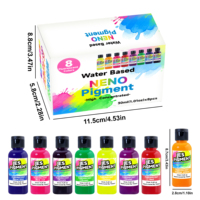 TIMESRUI 8 Couleurs/Ensemble Pigment Liquide à Base d'Eau Haute Concentration pour Ciment Plâtre Teinture Néon Colorant Débutant Jesmonite