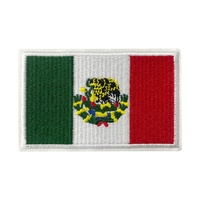 Vente en gros de tissu brodé thermocollant 3d Mexique Canada USA Pays Drapeau Patch pour vêtements Chapeau Casquettes Sacs Décoration