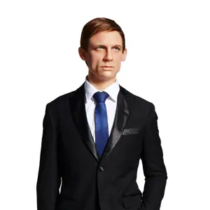 One Stop Shop Solution Wearing Blue Tie 007 Gentle Agent Wax Figure For Viewing Display