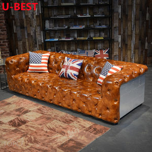 U-BEST Canapé Chesterfield de style américain Loft Industriel en bois Divani Kanepe Bankstel Hoekbank Muebles Salon De Sala Furniture Livi - Product Image 1