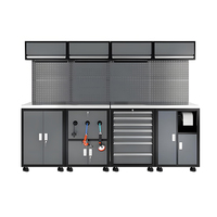 Système d'armoire à outils de garage modulaire à usage intensif personnalisé en acier fer 10 tiroirs verrouillage à clé plan de travail moderne Support OBM