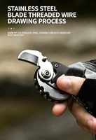 Mini couteau pliant d'extérieur multifonctionnel, couteau porte-clés portable, fabriqué en Chine, Zhejiang
